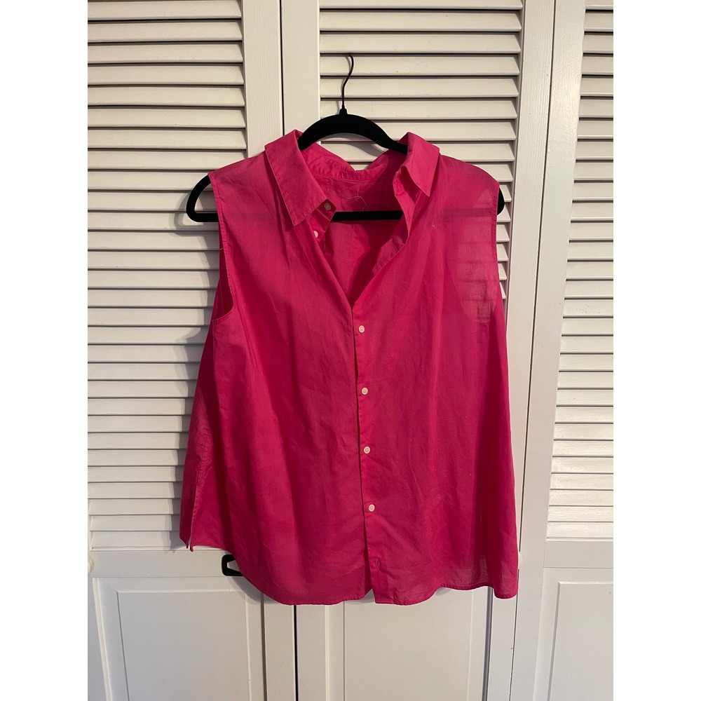 Marni (Uniqlo x Marni Collab) Pink Sleeveless Pintuck Blouse - Size L
